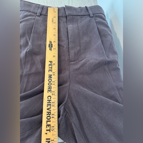 Madewell Slouchy Straight Pants Drapey Twill Brown Mid Rise NWT 2024 Size 14 - Picture 5 of 11